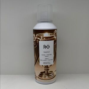 R+Co Trophy Shine and Texture Spray with Gold Accents